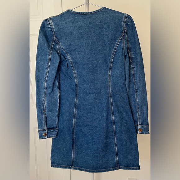 House of Harlow 1960 NWT Long Sleeve Denim Button Up Mini Dress - Picture 3 of 6